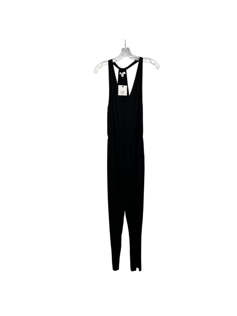 BBD Dakota Sleeveless Jumpsuit Slim Leg Black Pockets Size Medium New